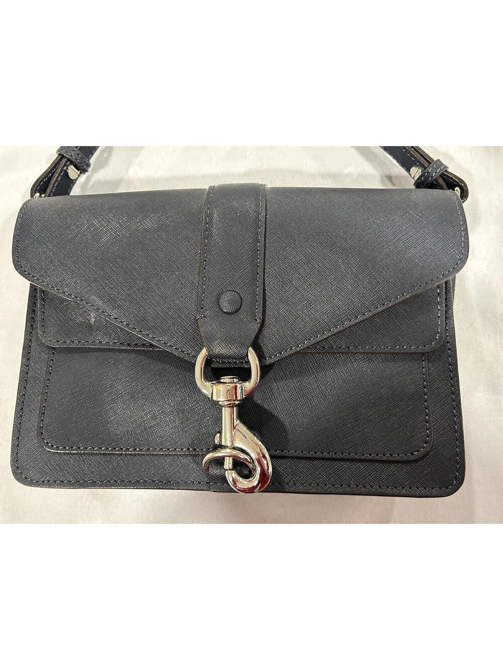 Rebecca Minkoff Hudson Moto Mini Crossbody Saffiano Leather